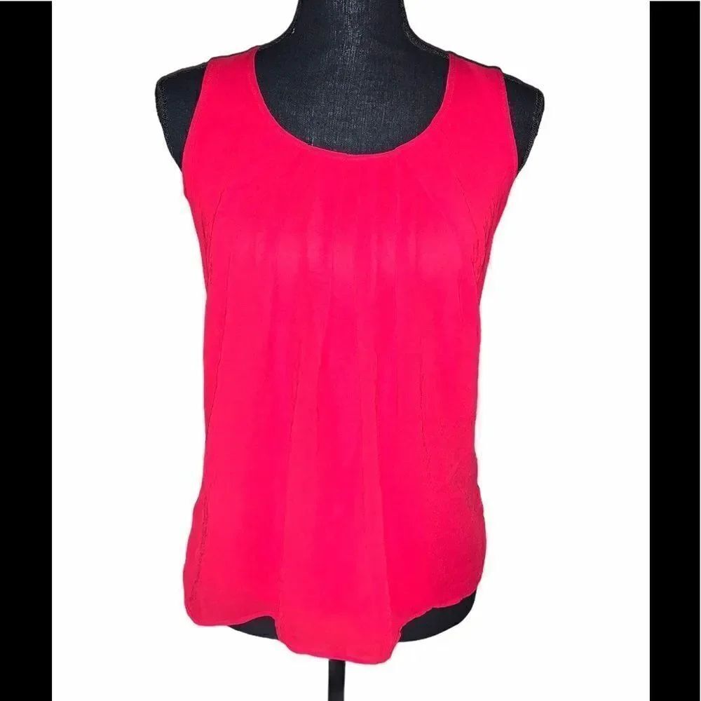 New York & Co Pleated Overlay Blouse